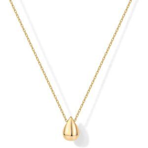 ⚡Silver 14K Gold Plated Pear Pendant Necklace for Women teardrop necklace